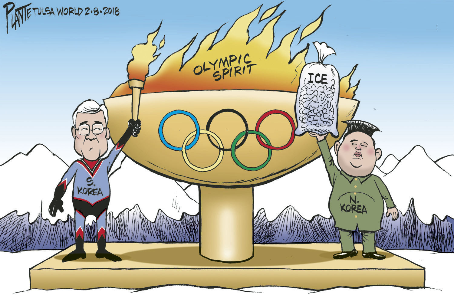 Bruce Plante Cartoon: The 2018 Winter Olympic Games